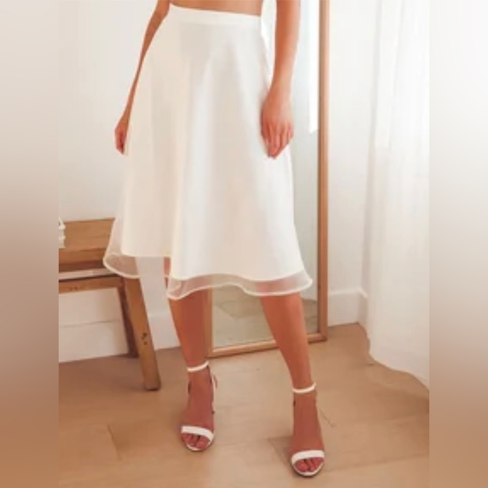 White midi skirt, new with tag.